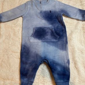 Infant Tie-Dye Fleece Coverall Baby Boy
